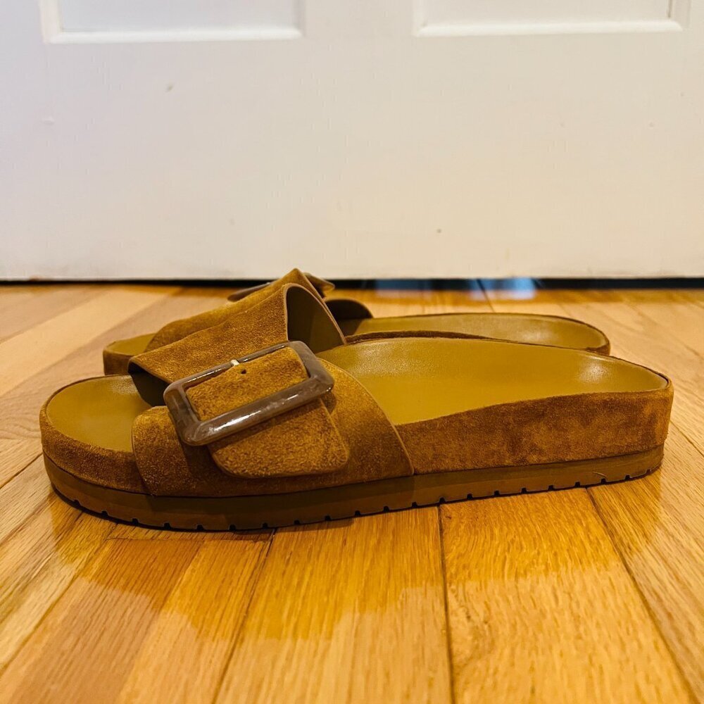 VINCE Grant Slides Womens Size 8 M Shoes Suede Espadrille Slip-On Flat Sandals - Picture 10 of 16